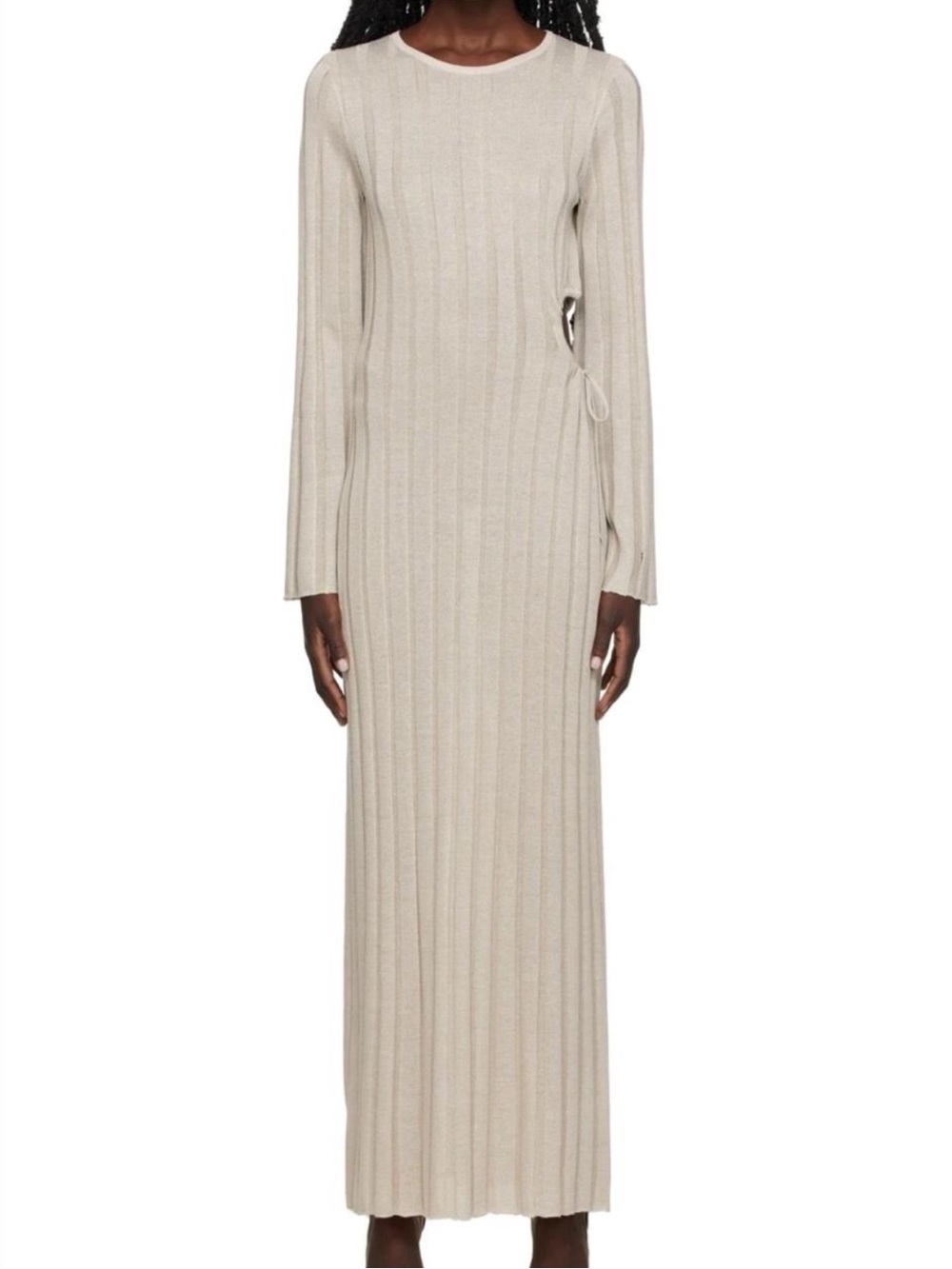 Sir Cream Ribbed Maxi Skirt